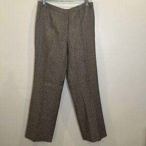 ESCADA SLACKS PANTS LINEN WOOL BLEND STRAIGHT LEG LINED size 38 (10)